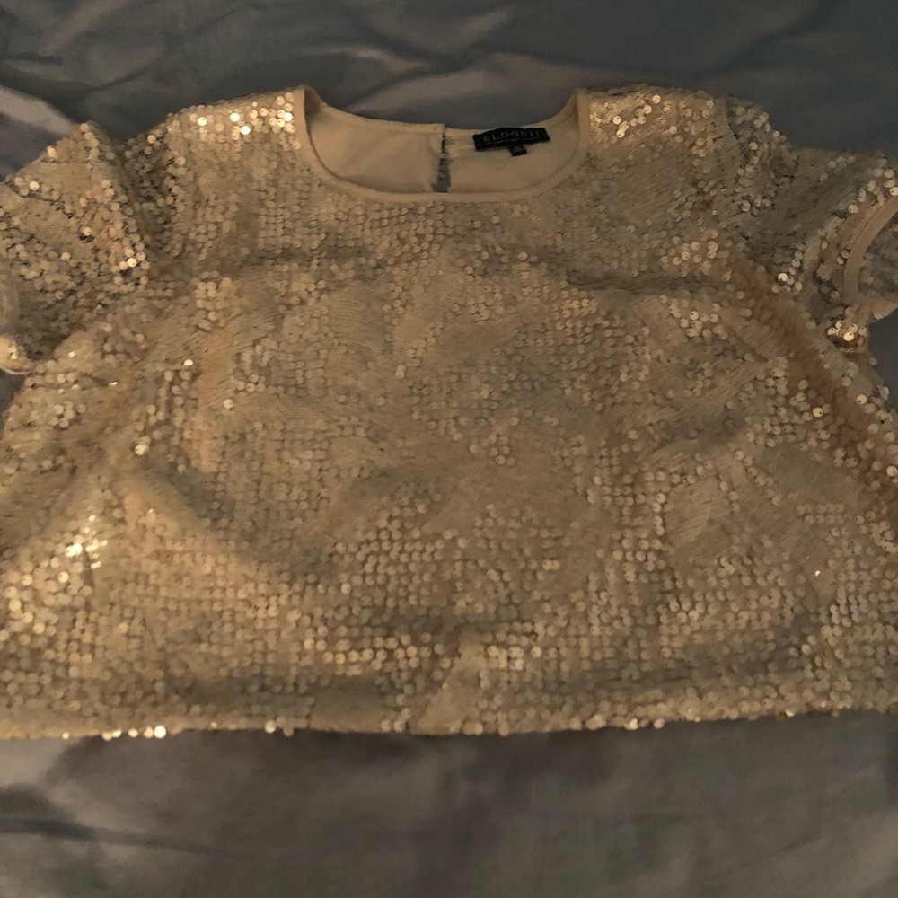 Sequin crop top